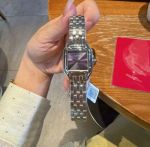 Cartier 27*37MM Imported Quartz Movement Purple Dial Women Watch